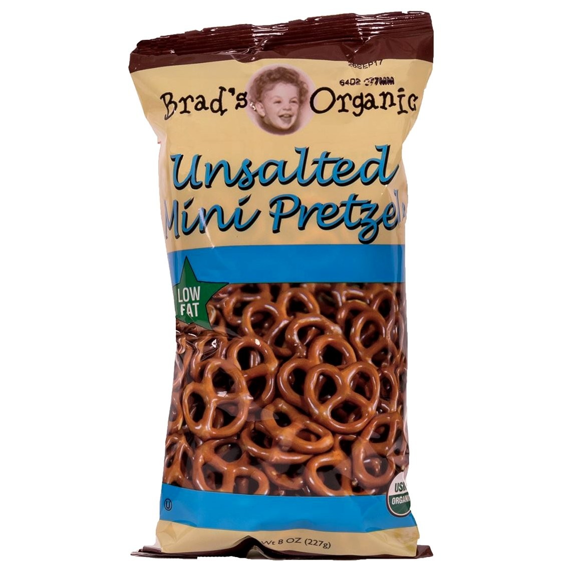 BRADS PRETZEL MINI UNSALTED 8oz