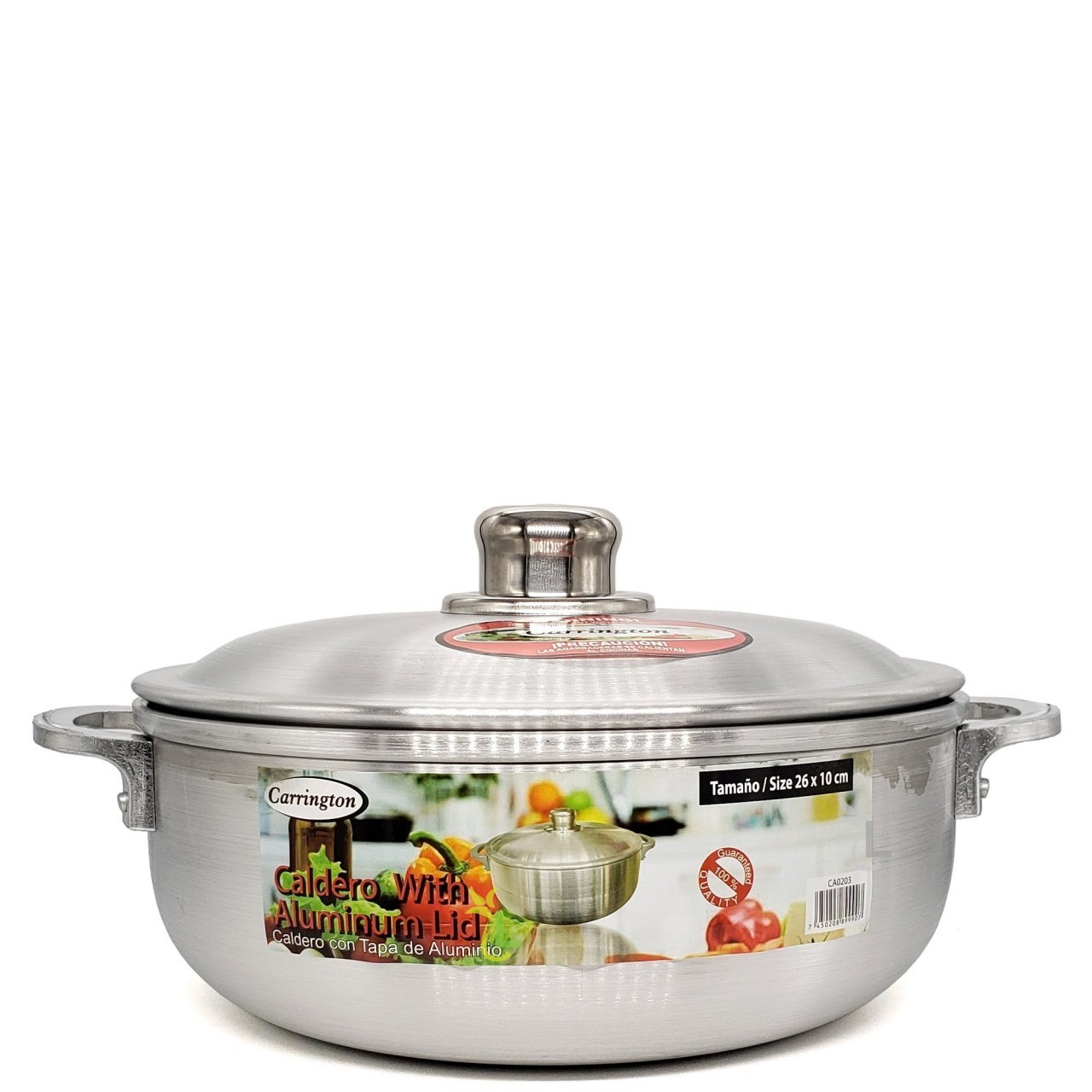 CARRINGTON POT WITH ALUMINUM LID 26x10cm