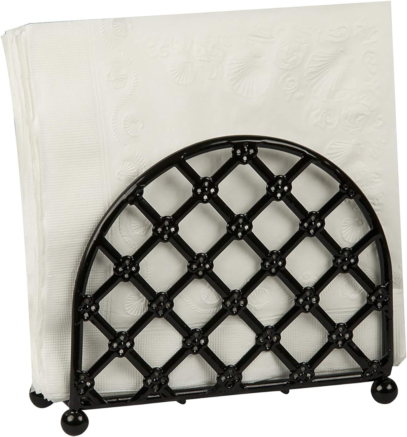 Napkin Holder Lattice Black