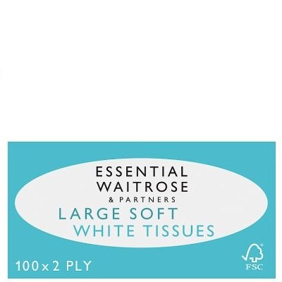 WAITROSE TISSUES LARGE SOFT 100s