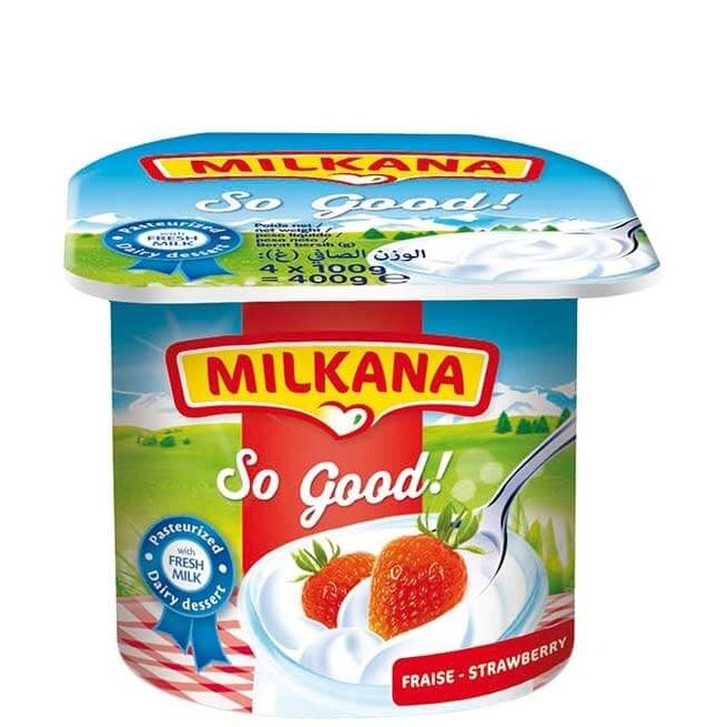MILKANA YOGURT STRAWBERRY 100g