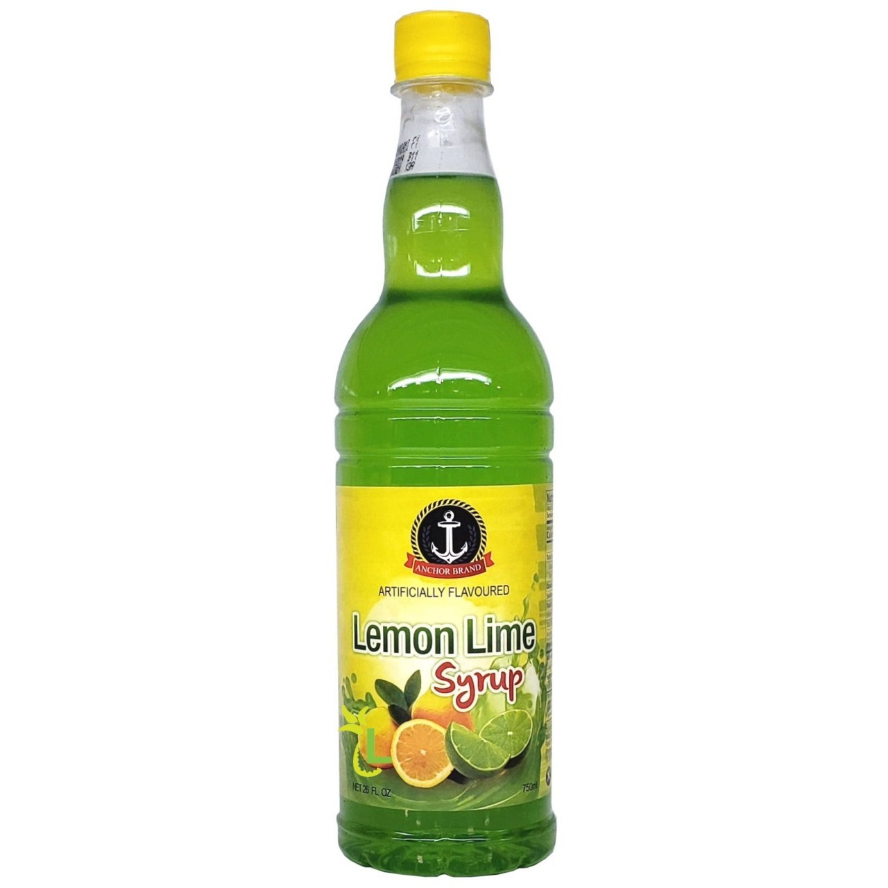 ANCHOR SYRUP LEMON LIME 750ml
