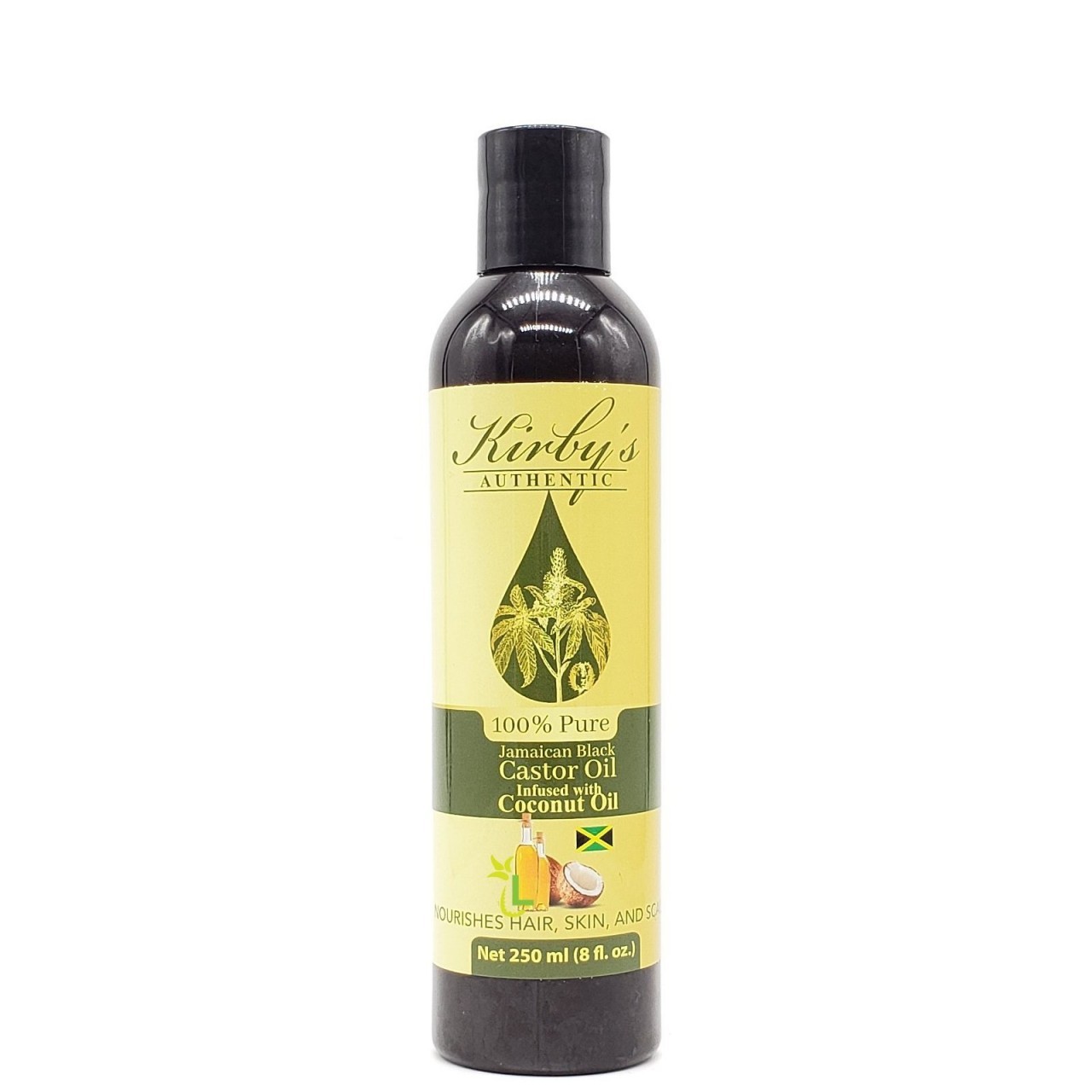 KIRBYS CASTOR OIL W/COCONUT OIL 250ml
