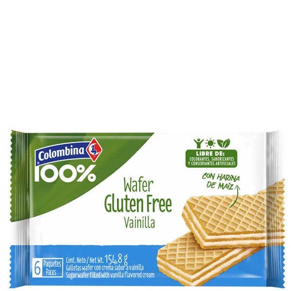 COLOMBINA WAFER VANILLA GF 154.8g
