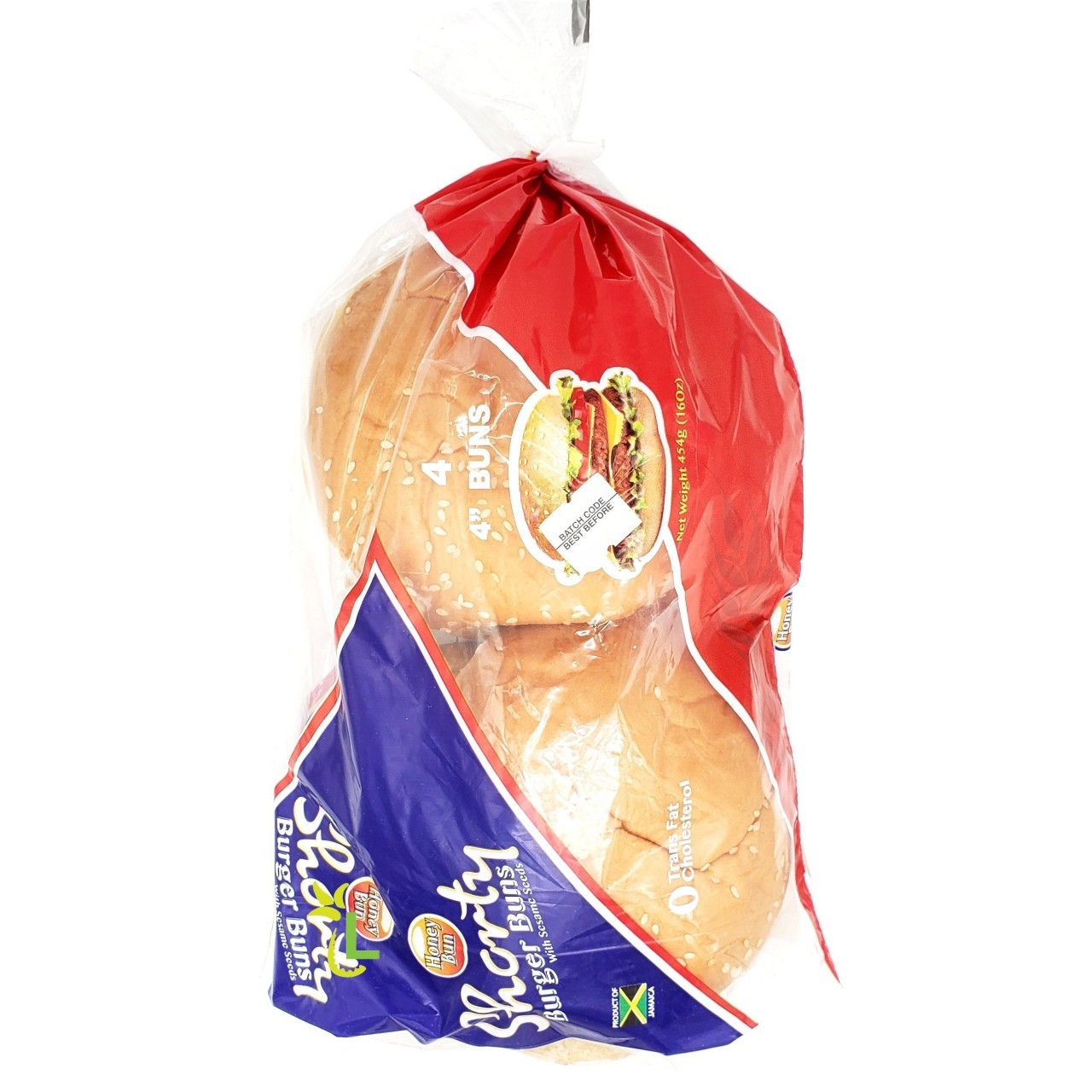 HONEY BUN SHORTY BURGER BUNS 454g