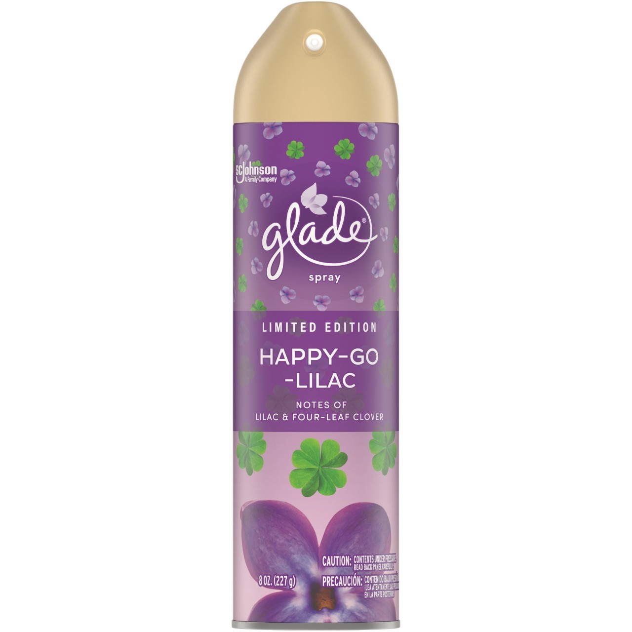 GLADE SPRAY HAPPY GO LILAC 8oz
