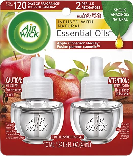 Air Wick Scented Oil Apple Cinnamon Medley, 2pk Refill