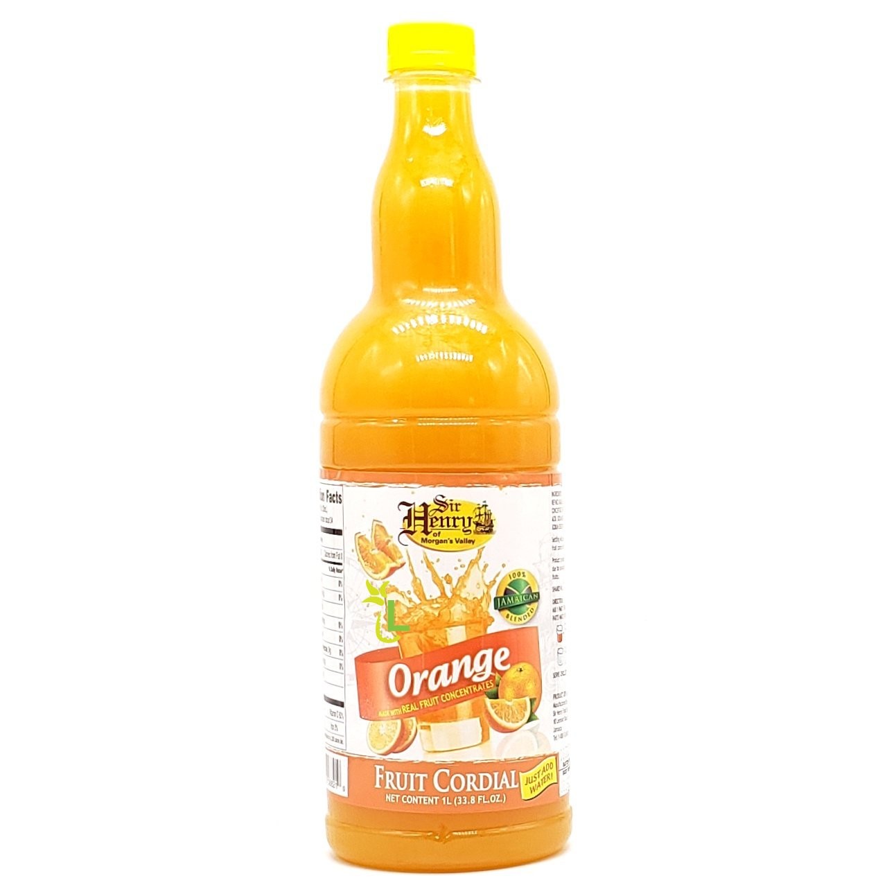 SIR HENRY FRUIT CORDIAL ORANGE 1LT