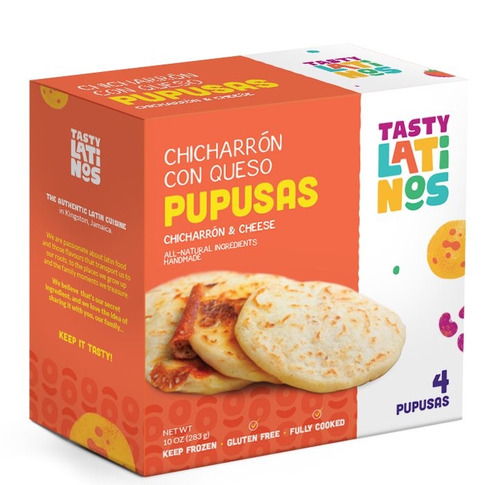 TASTY LATIN PUPUSAS CHICHARRON CHEESE 4s