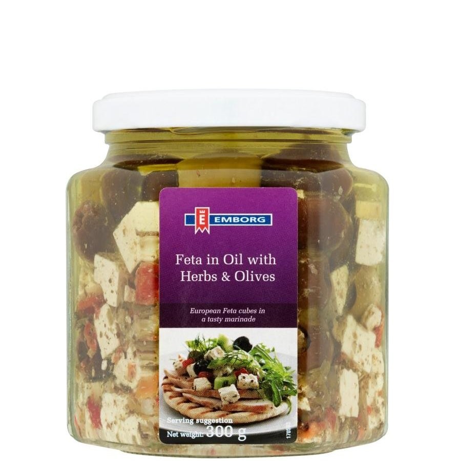 EMBORG FETA OLIVE HERB 300g