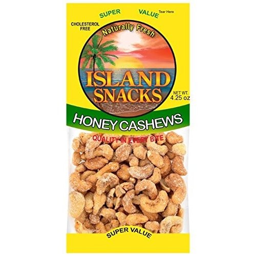 ISLAND SNACKS CASHEWS HONEY 4.25oz