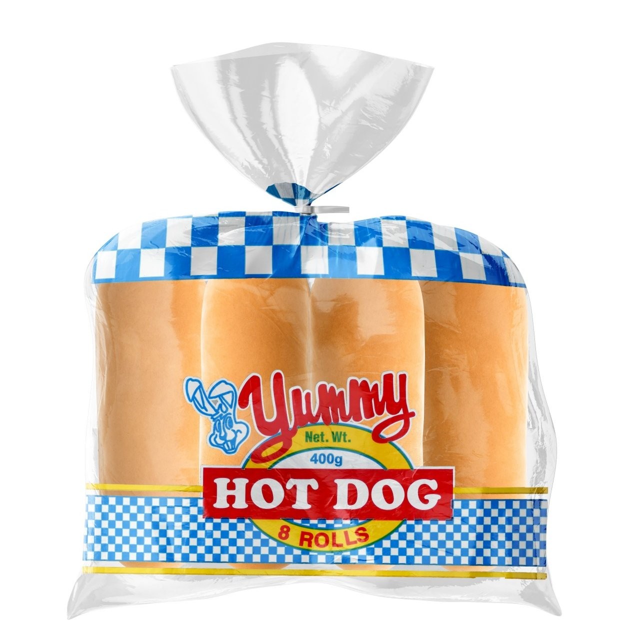 YUMMY ROLLS HOTDOG WHITE 8s