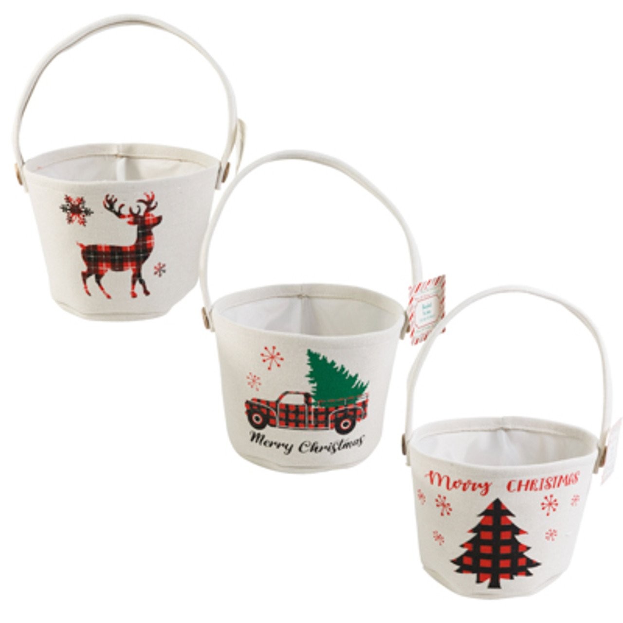 REGENT XMAS FABRIC BASKET 1ct