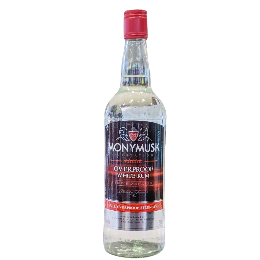 MONYMUSK WHITE OVERPROOF RUM 750ML