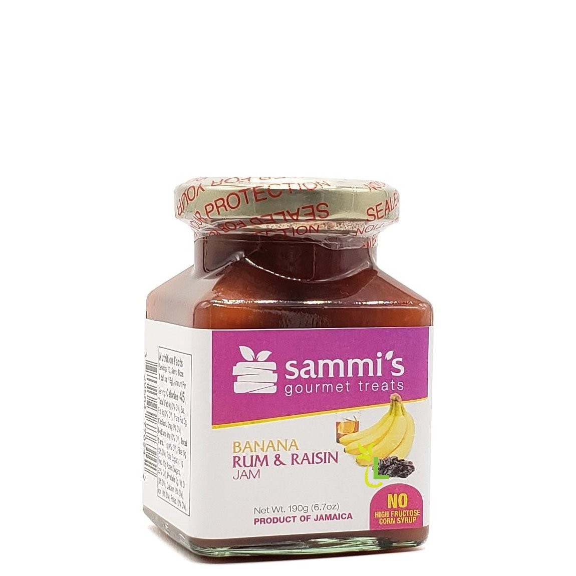 SAMMIS BANANA RUM&RAISIN JAM 6.7oz
