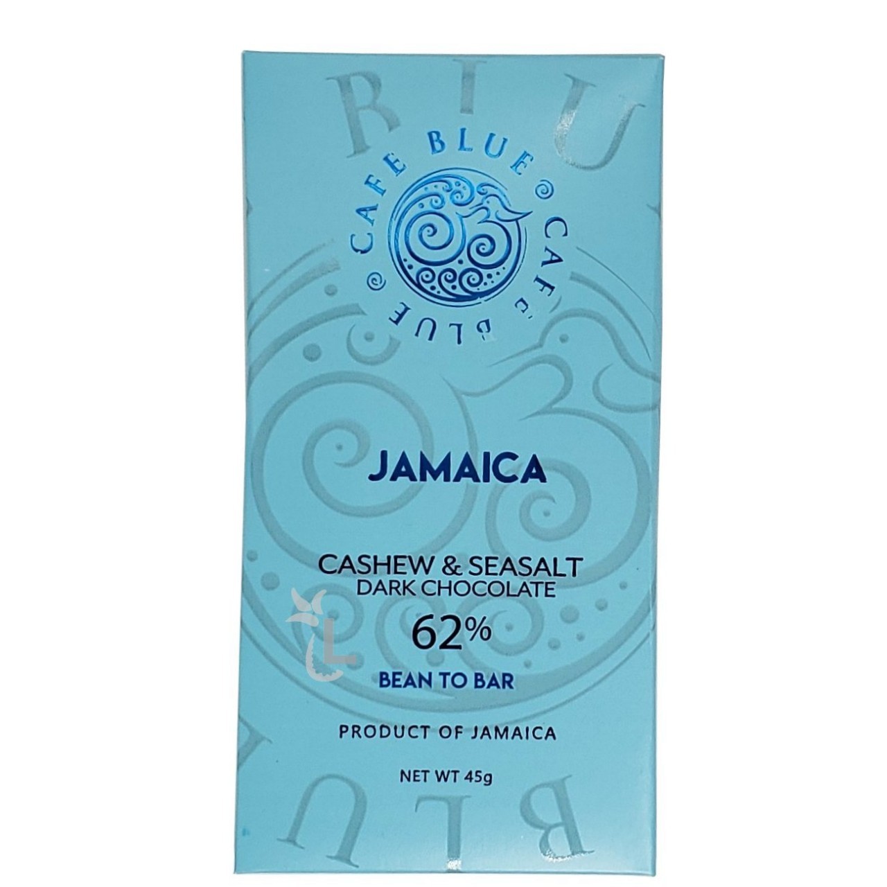 CAFE BLUE CASHEW SEA SALT DARK CHOC 45g