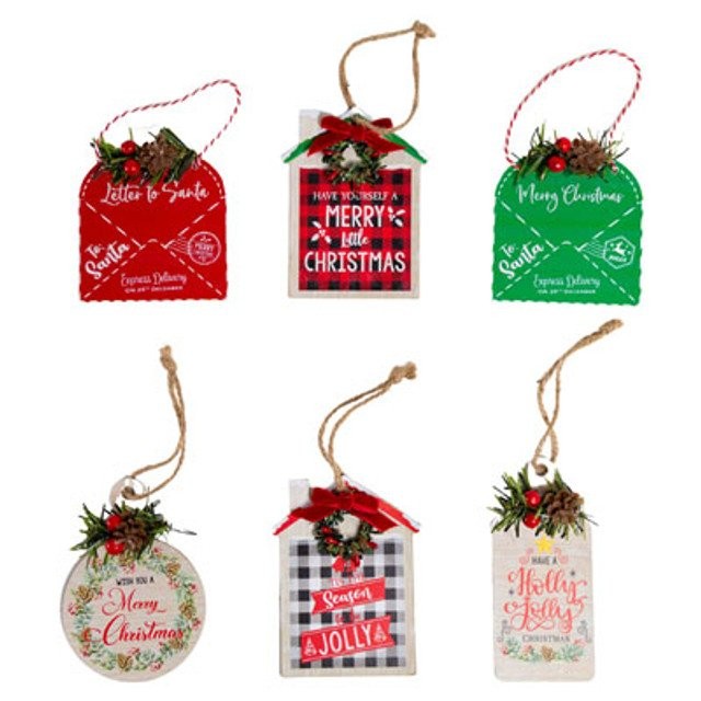 REGENT XMAS ORNAMENT MDF 1ct