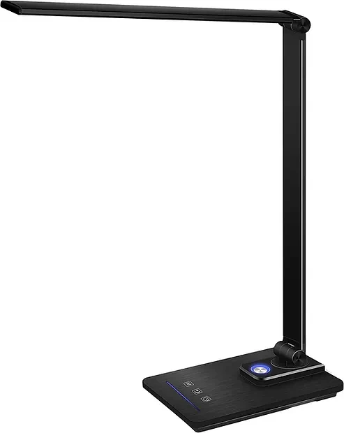 Gooseneck Desk Lamp, Desk Light with USB Port, 3 Brightness Levels, 5 Color