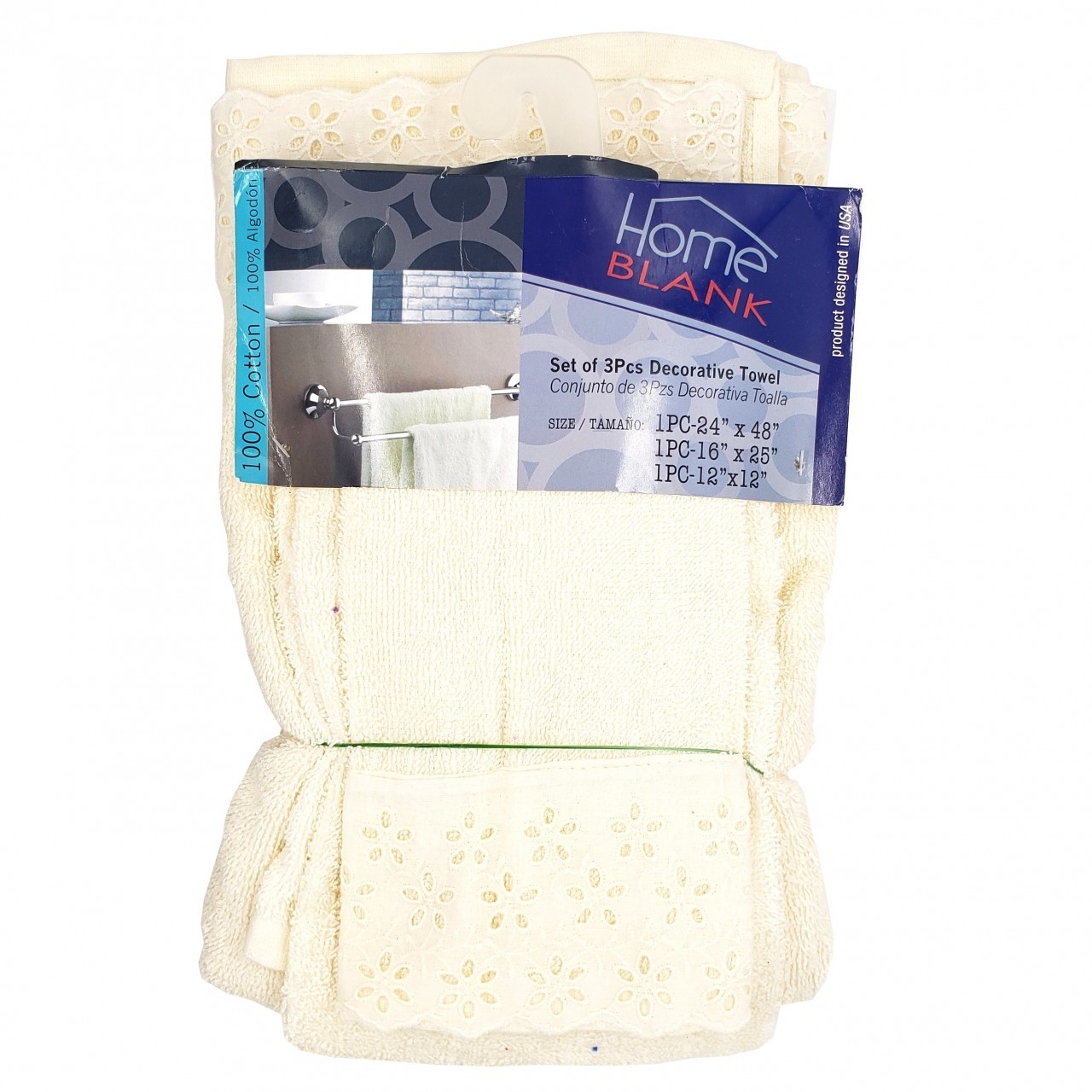HOME BLANK TOWEL 3pc