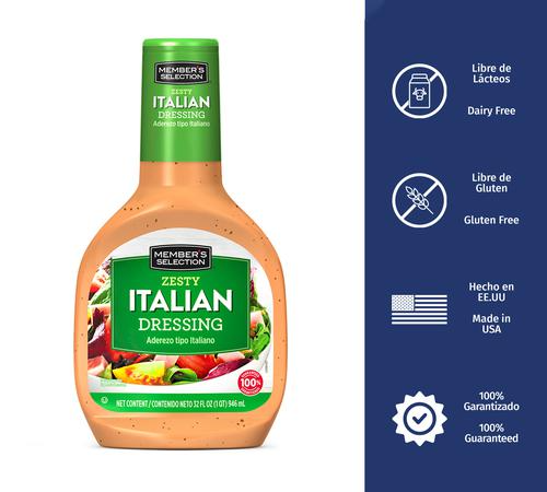 Member's Selection Zesty Italian Dressing 32 oz / 946 ml