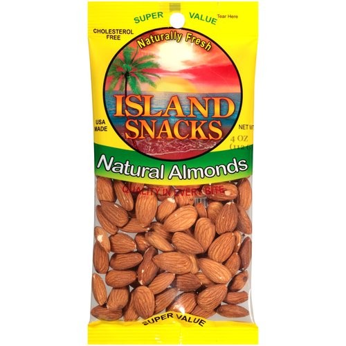 ISLAND SNACKS NATURAL ALMONDS 4oz