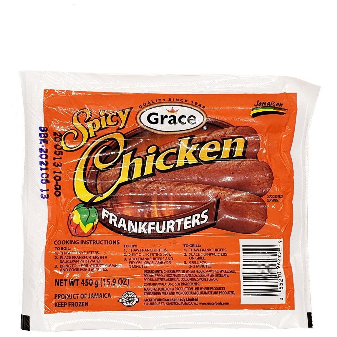 GRACE FRANKS CHICKEN SPICY 450g