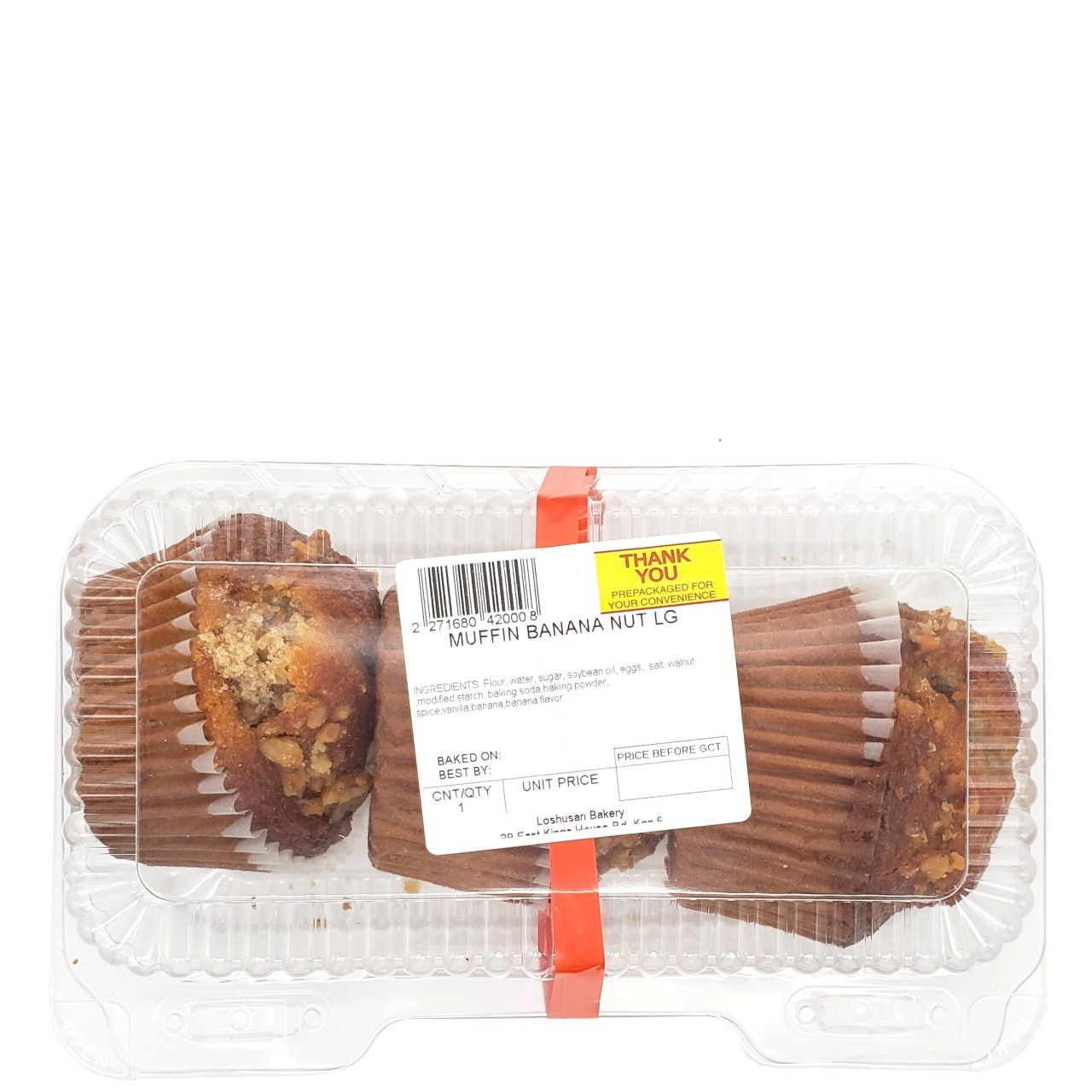 MUFFINS BANANA NUT LG 3ct