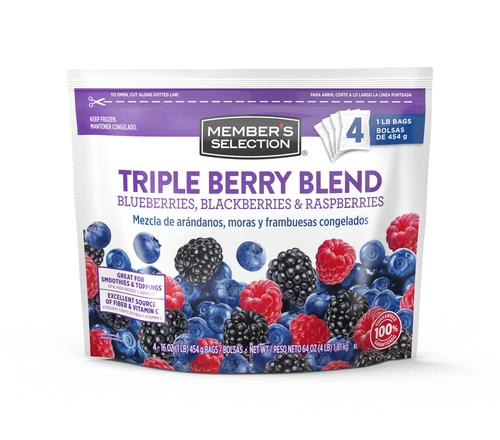 Member's Selection Triple Berry Blend 4 Units / 454 g / 1 lb