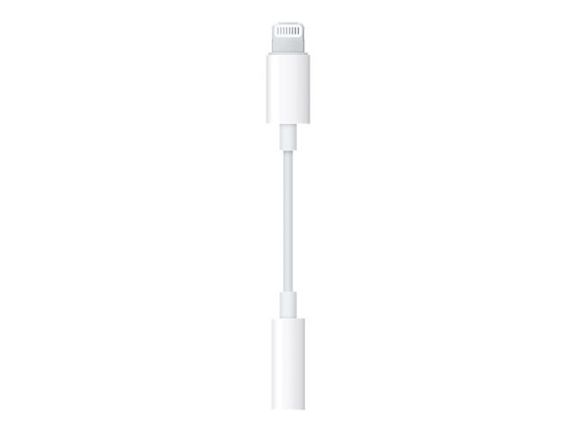 Apple Lightning to 3.5 mm Headphone Jack Adapter - Lightning to headphone jack adapter - Lightning male to mini-phone stereo 3.5 mm female