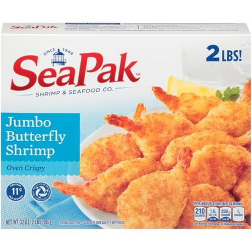 SeaPak Jumbo Butterfly Shrimp, 908 g / 2 lb