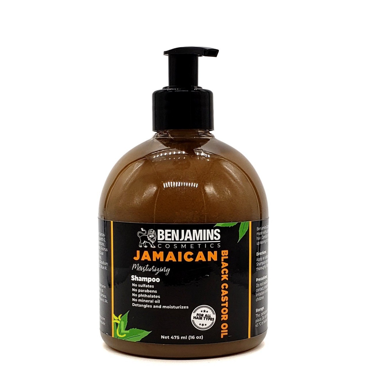 BENJAMINS SHAMPOO BLACK CASTOR OIL 475ml