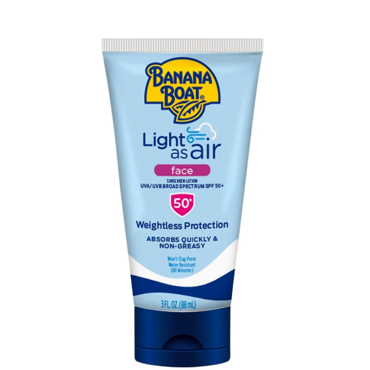 BANANA BOAT LIGHT FACE LOTION SPF50 3oz