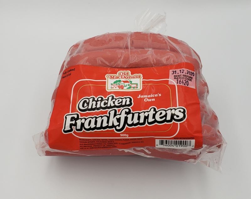 OLD MCDONALD CHICKEN FRANKS 900G