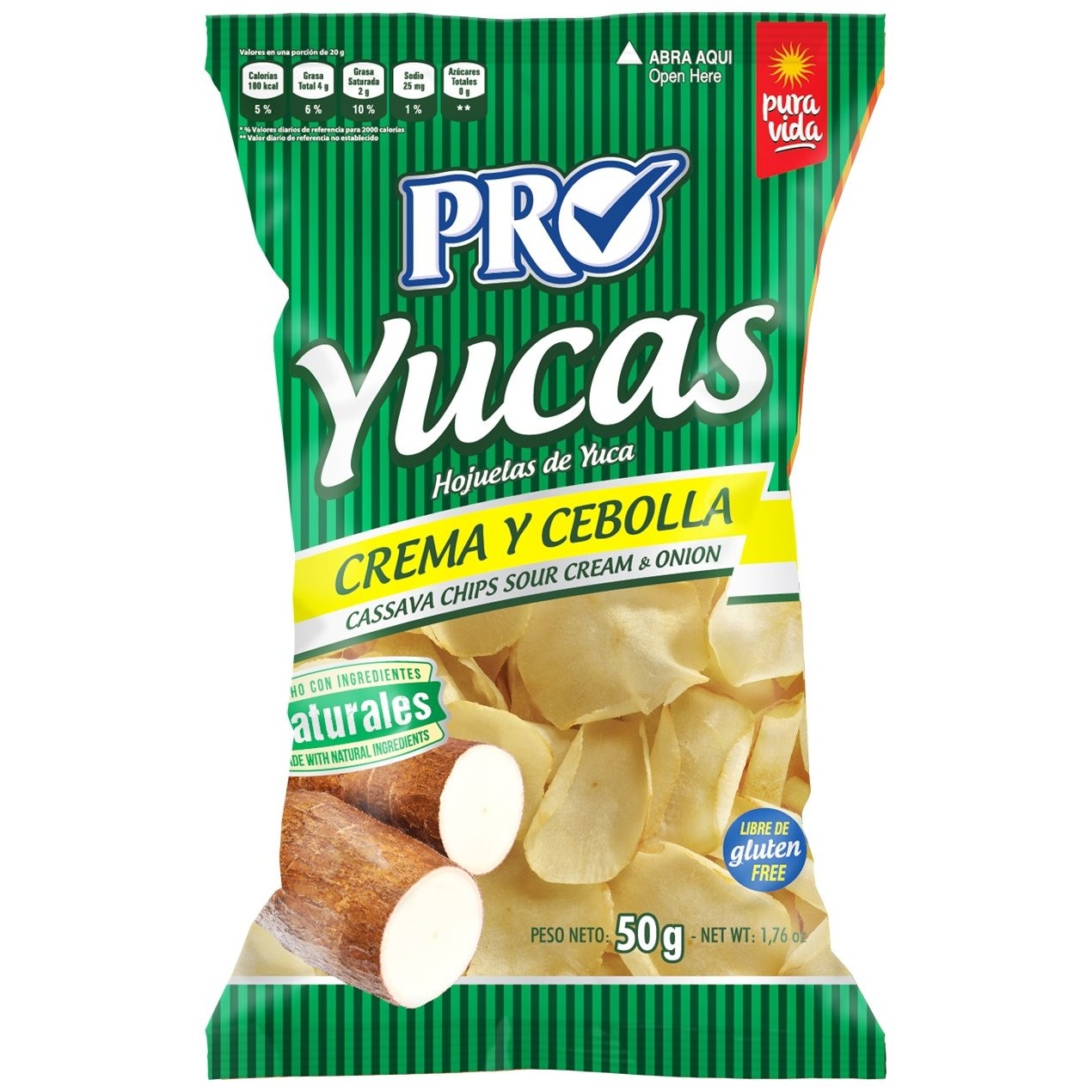 PRO YUCAS SOUR CREAM & ONION 50g