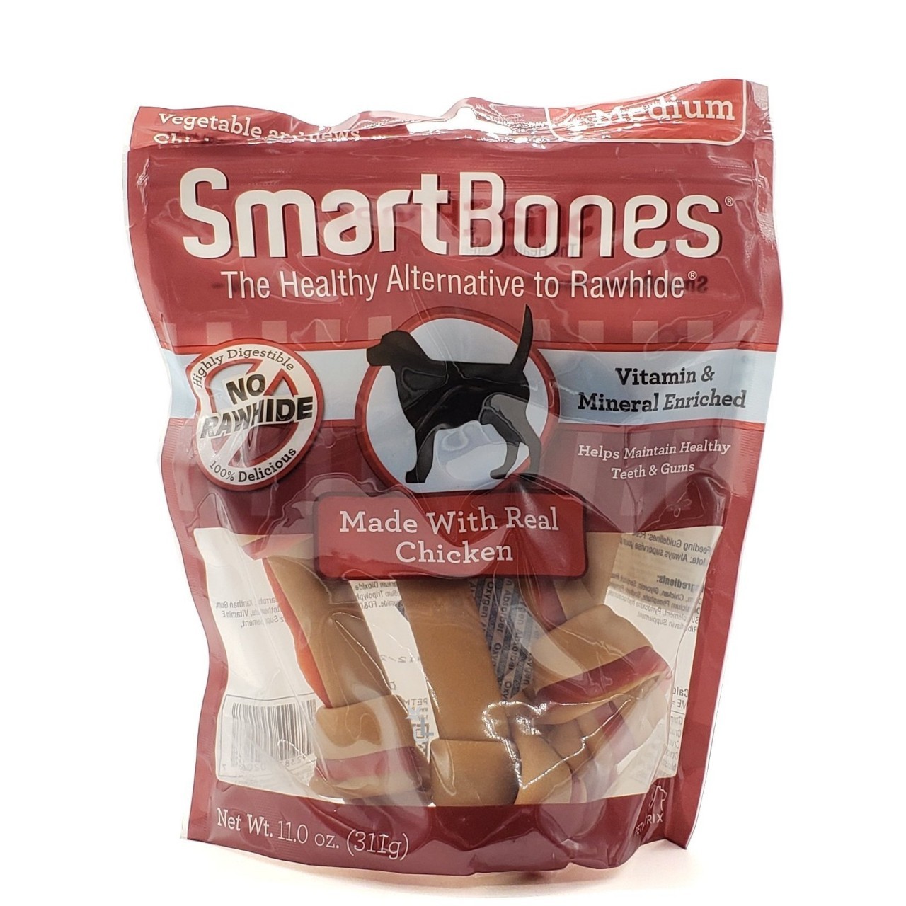 SMART BONES VEG & CHICK MED 4ct