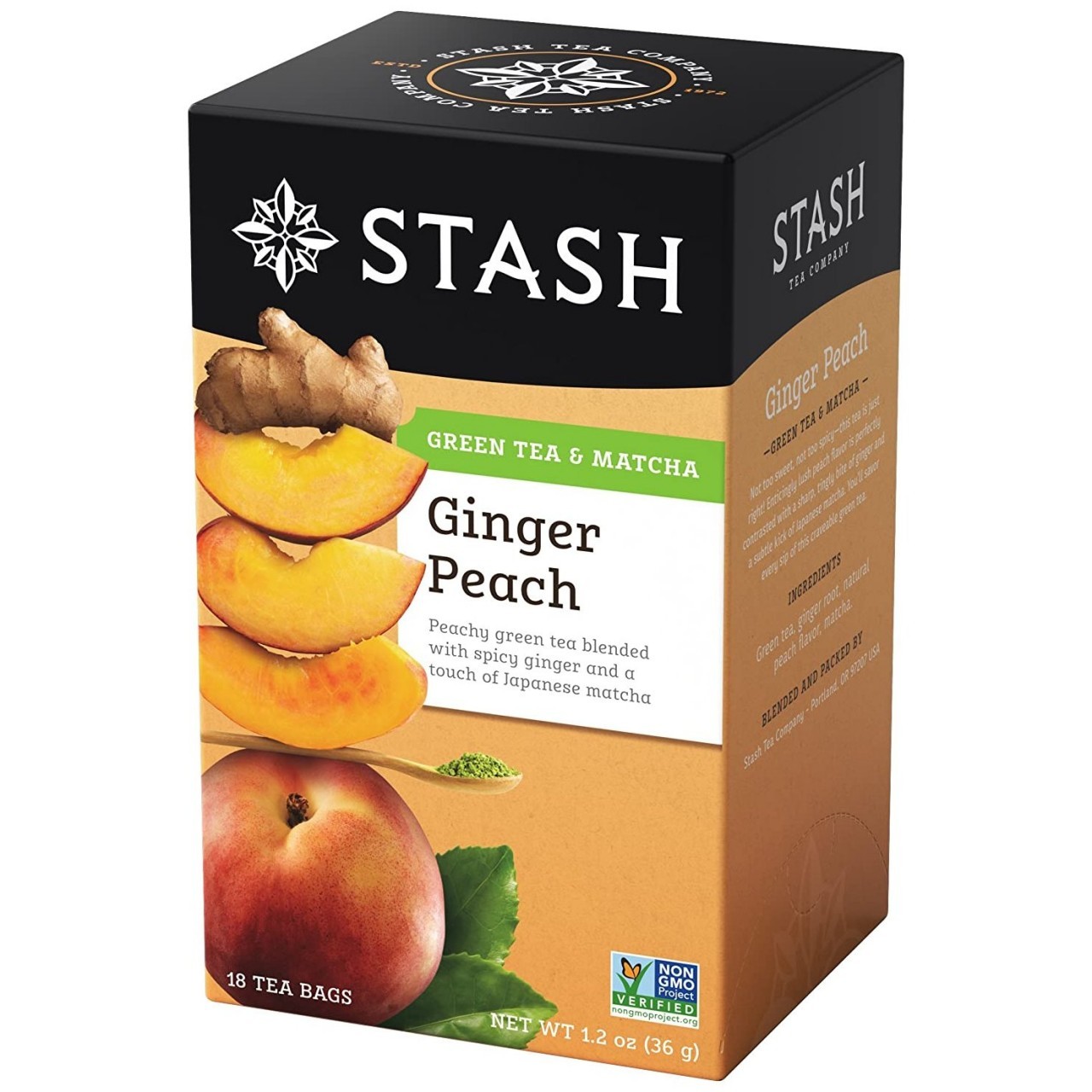 STASH TEA GREEN PEACH MATCHA 18s