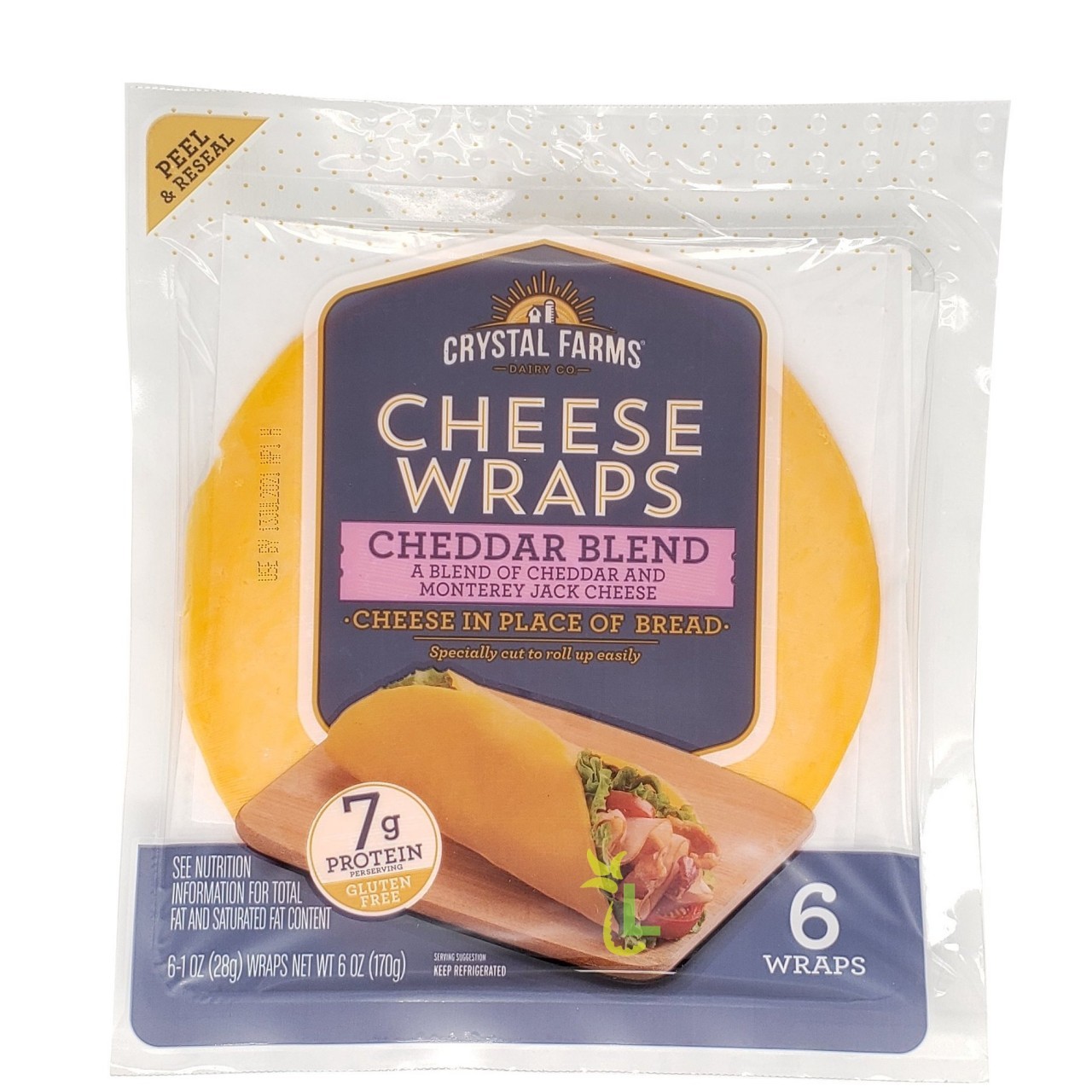 CRYSTAL FARMS CHEDDAR BLEND WRAP 6oz
