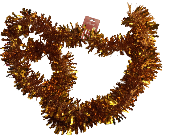 Christmas Tinsel Wavy Bronze
