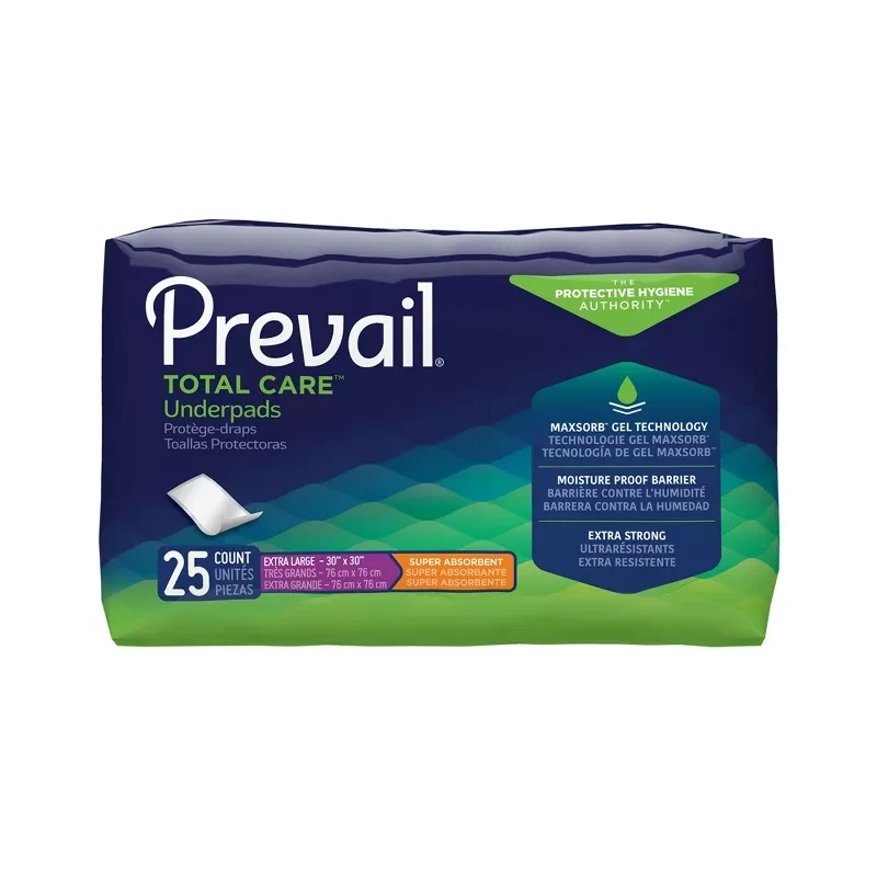 Prevail Total Care Underpads 30x30 25's
