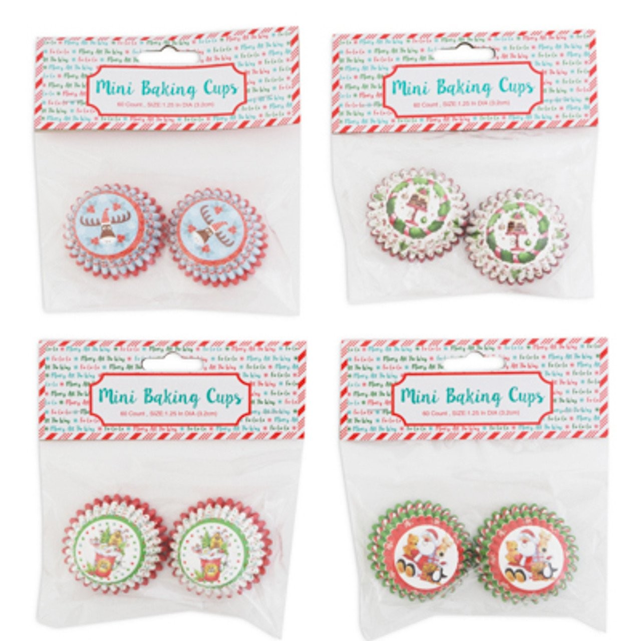 REGENT XMAS BAKING CUPS MINI 60x1.25in