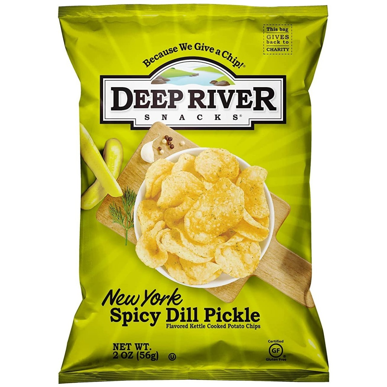 DEEP RIVER KETTLE CHIPS SPICY PICKLE 2oz