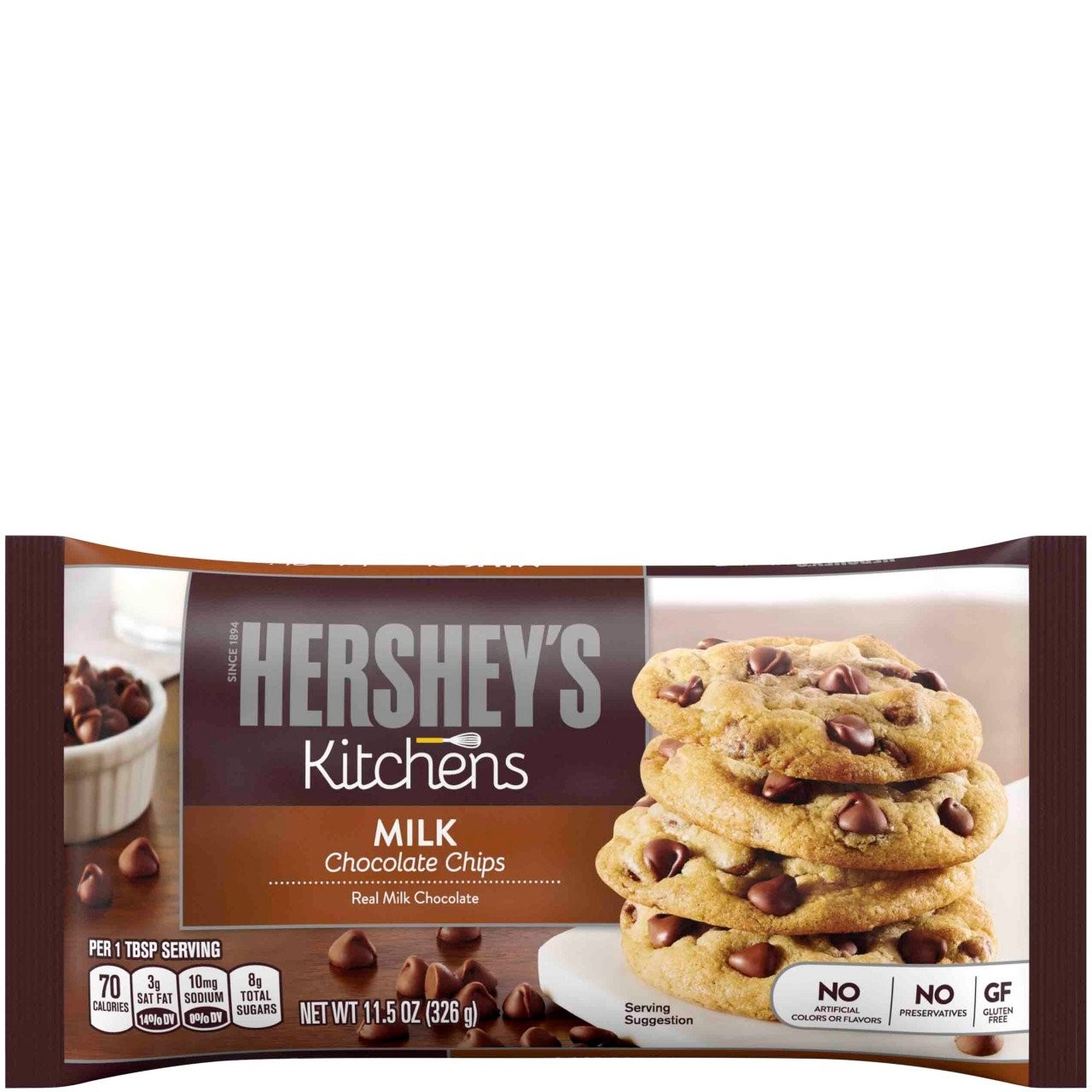 HERSHEYS CHIPS MILK CHOCOLATE 326g