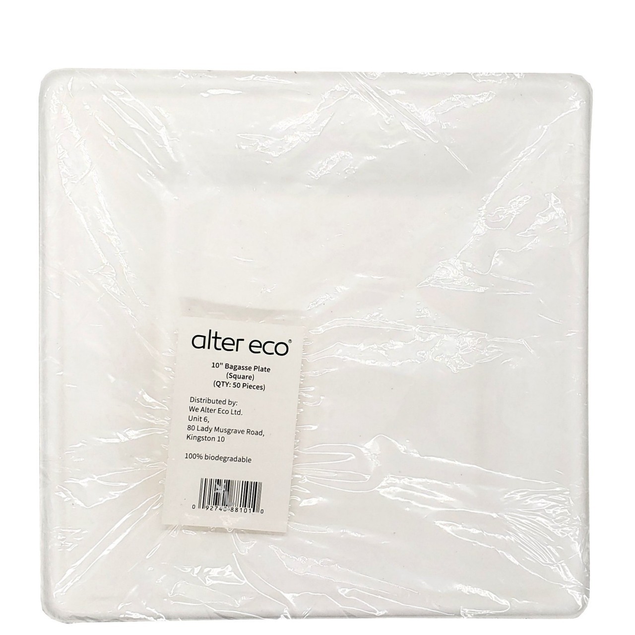 ALTER ECO BAGASSE PLATE SQUARE 50x10in