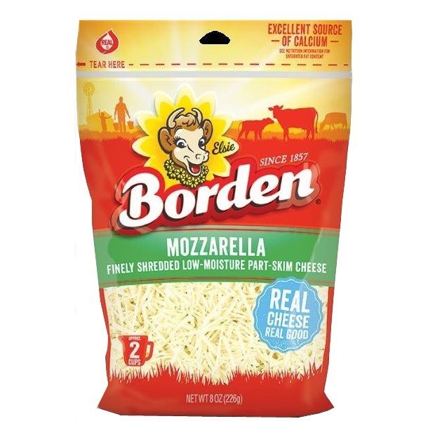 BORDEN MOZZARELLA FINE SHRED 8oz