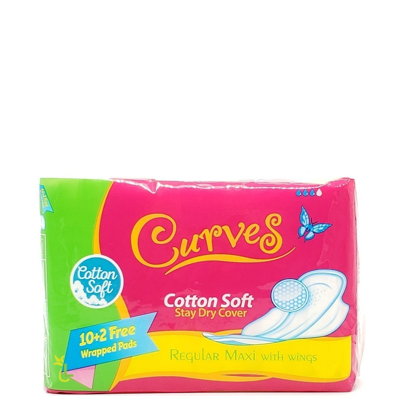 CURVES COTTON REGULAR MAXI WINGS 10+2