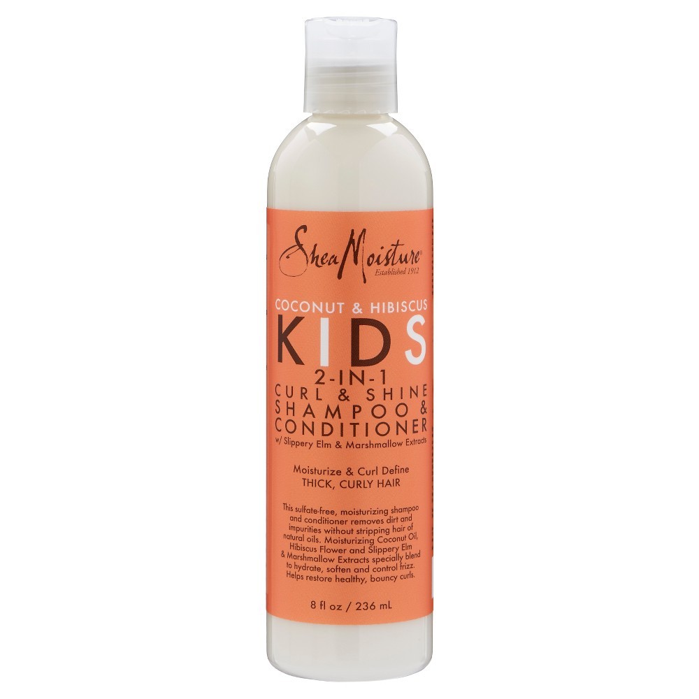 Shea Moisture Coconut & Hibiscus Kids 2-In-1 Curl & Shine Shampoo & Conditioner, 8oz
