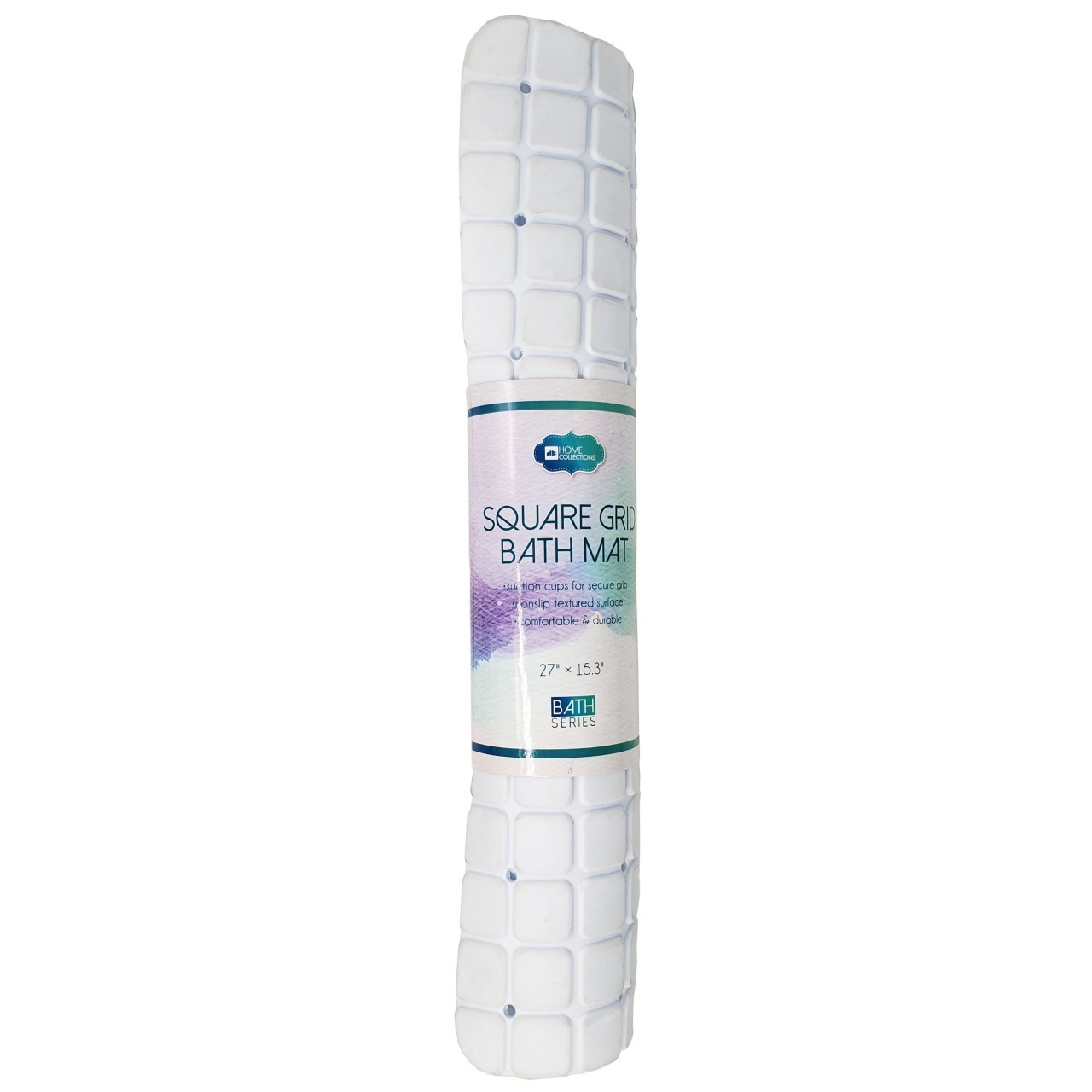 HOME COLLECT SQR GRID BATH MAT 27x15.3