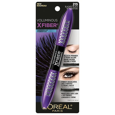 L'Oreal Paris Voluminous X Fiber Waterproof Mascara Blackest Black