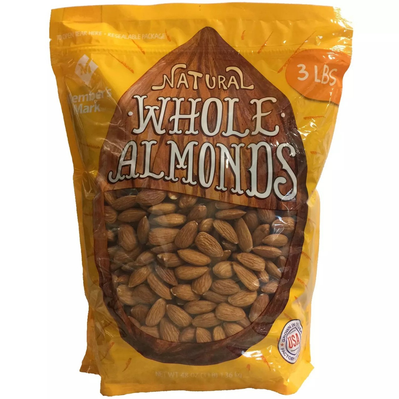 MEMBERS MARK WHOLE ALMONDS 48oz