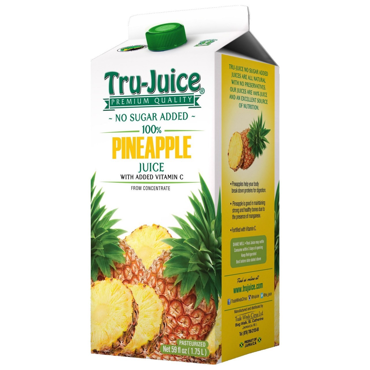 TRU-JUICE PINEAPPLE NSA 1.75L